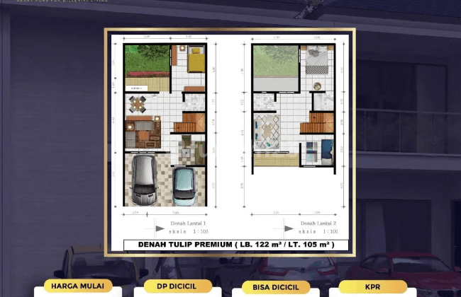 Rumah Mewah Tanpa Dp, Desain Bebas Cluster Dekat Tol Pondok Cabe 1