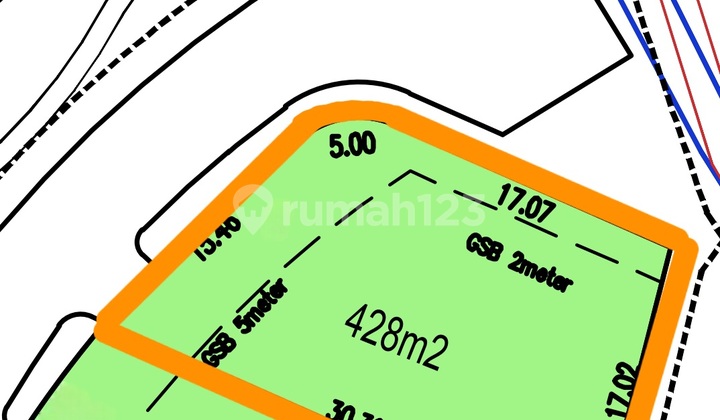 9.82Jt Kavling Hoek 428M2 Foresta Dapat 3 View