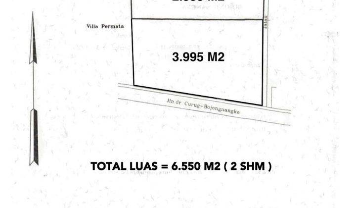 Kavling Komersil Lt6.550m2 Hadap Selatan Diklat Pemda Legok 4.5jt 1