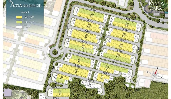 Kavling Hoek Taman Lt 90m2 Selatan Timur 1.5M 1
