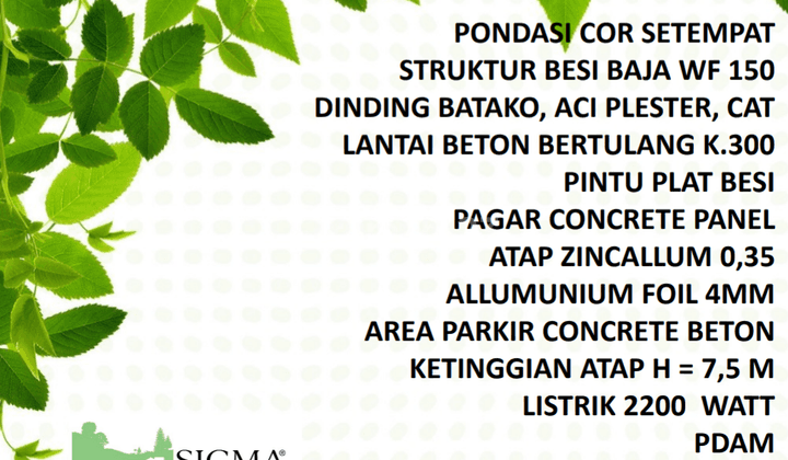 Sigma Kartika Gn. Sindur Gudang Industri Kecil start 3.4M 17