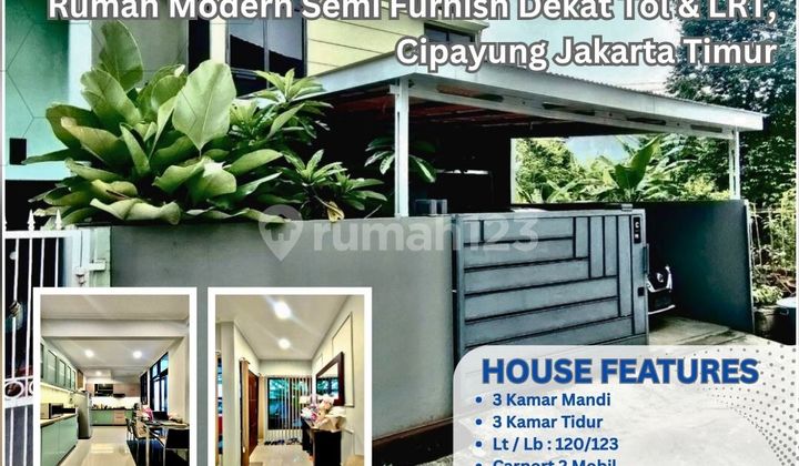 Rumah Modern Semi Furnish Dekat Tol & LRT, Cipayung Jakarta Timur DD286 Rumah Modern Semi Furnish Dekat Tol & LRT, Cipayung Jakarta Timur DD286