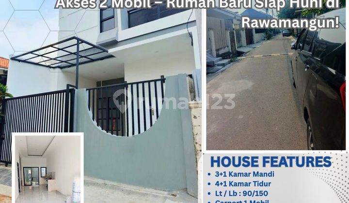 Akses 2 Mobil - Rumah Baru Siap Huni di Rawamangun Pulo Asem!  AC38