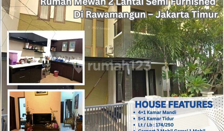 Rumah Mewah Semi Furnished di Rawamangun, Lokasi Super Strategis! S209