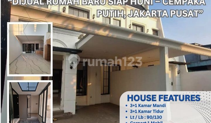 FOR SALE NEW READY-TO-OCCUPY HOUSE 2 UNITS AVAILABLE - CEMPAKA PUTIH, CENTRAL JAKTARA PRIVATE ACCESS ZN65
