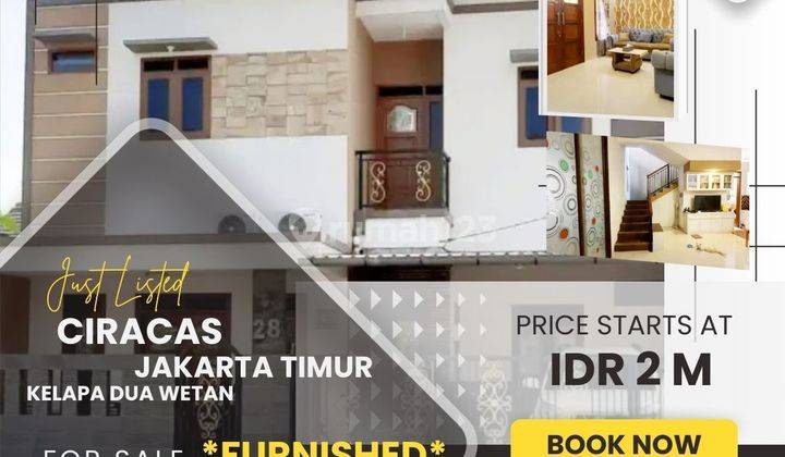  CIRACAS KELAPA 2 WETAN RUMAH NYAMAN 2 LT JUAL FURNISH TURUN HARGA 276 1