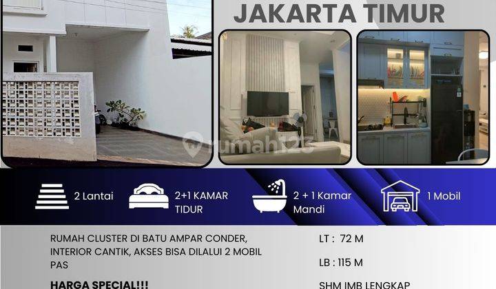  Batu Ampar Condet Rumah Minimalis Dalam Cluster Jual Furnished Z49 1