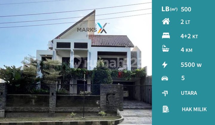 Rumah Jalan Dieng Malang Modern Mewah Strategis di Poros