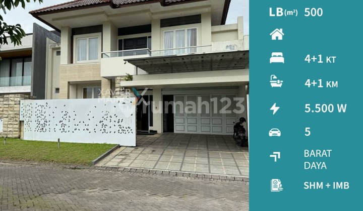 Rumah Luxury Row Jalan Lebar Furnished di Araya Golf Malang 1