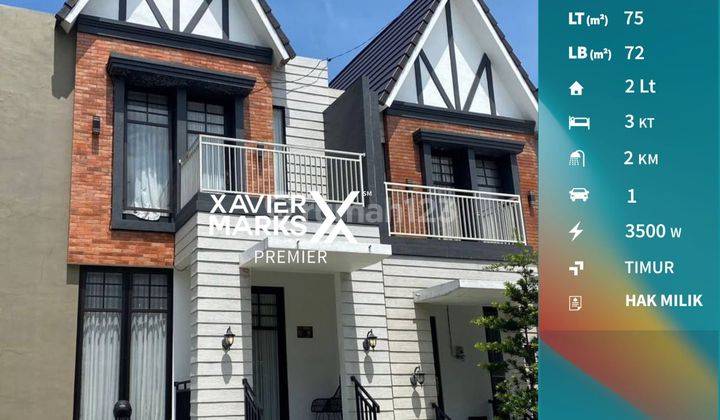 Rumah Cantik Konsep Eropa di Adyna Residence Lowokwaru Malang 1