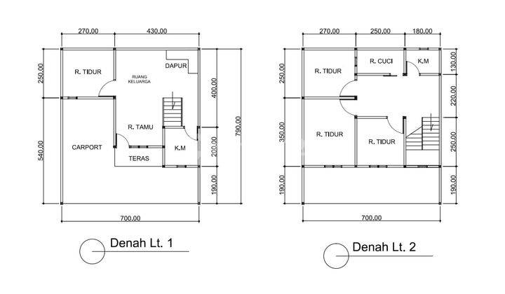 Rumah 2 Lantai 4 KT Siap huni dalam Komplek Mampang indah  2