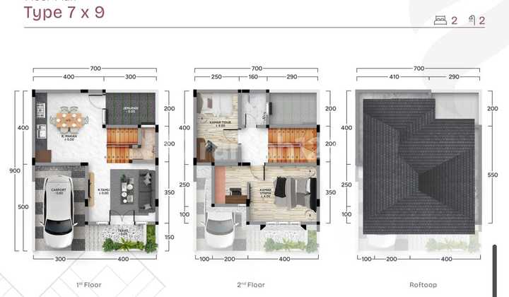 Villa Felman Haus Gaperta Medan 7 X 9