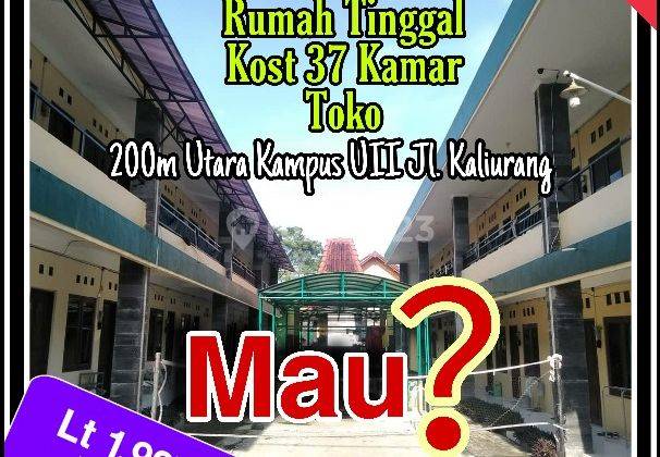 Rumah Kost Jogja Kampus Uii Lt 1927 M Lb 1069 M 37 Kamar Ruko SHM 1