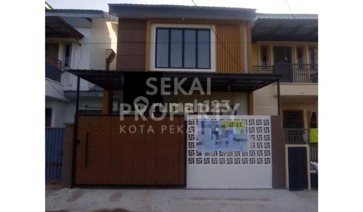 Rumah baru 2 lantai mewah siap huni di tengah kota di riau ujung 1