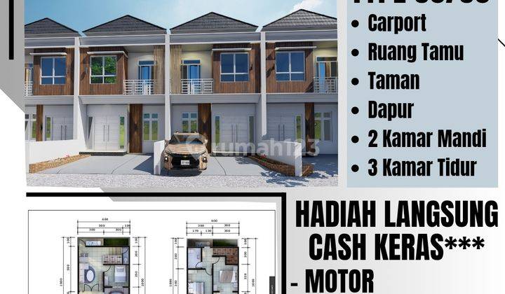 Rumah 2 Lantai 700 Juta an Dekat Jln Raya Puspitek  2