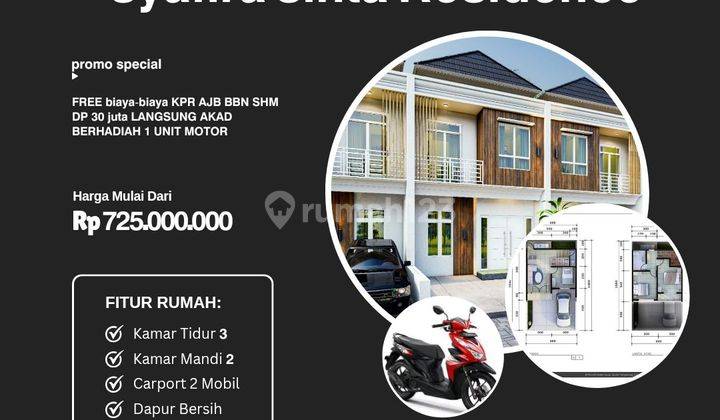 Hunian Nyaman Akses Arah Serpong, Pamulang Dp 30jt Langsung Akad Berhadiah Motor 2