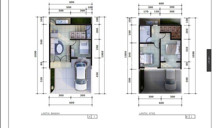 Rumah 2 Lantai Harga 1 Lantai 2