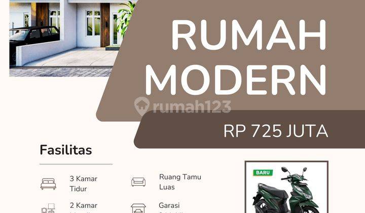 Rumah 2 Lantai Harga 1 Lantai Dekat Pamulang, Free Biaya Biaya 2