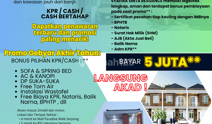 Rumah 2 Lantai Bayar 5 Juta Langsung Akad 2