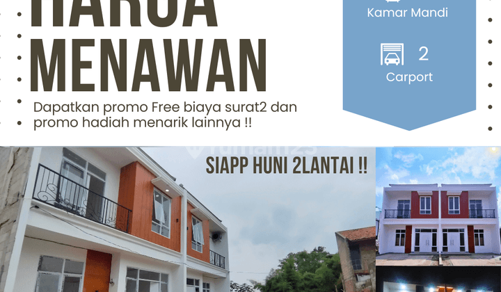 Rumah Millennial Design Modern, 2 Lantai Harga 1 Lantai 1