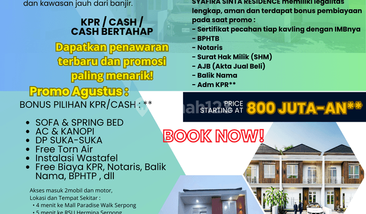 Rumah 2 Lantai 800 Juta An di Serpong Tangsel Free Furniture 2