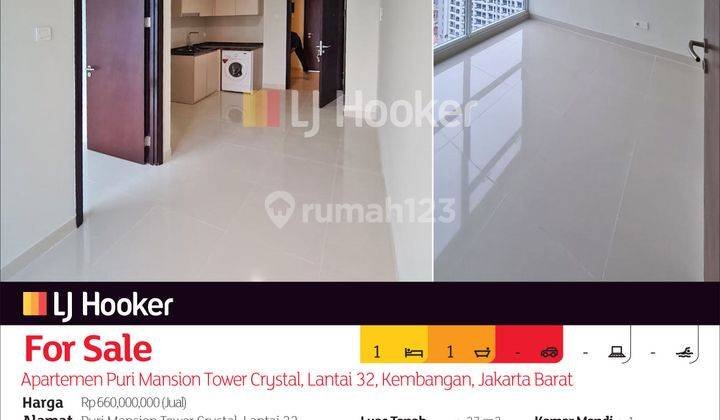 Apartemen Puri Mansion Tower Crystal, Lantai 32, Kembangan, Jakarta Barat 2