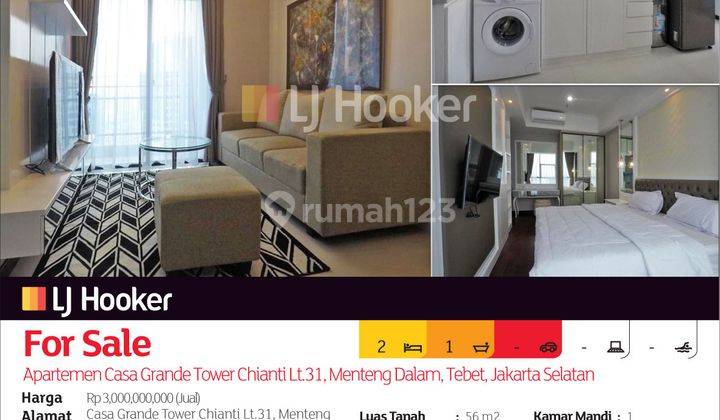 Apartemen Casa Grande Tower Chianti Lt.31, Menteng Dalam, Tebet, Jakarta Selatan 2