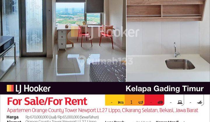 Apartemen Orange County Tower Newport Lt.27 Lippo, Cikarang Selatan, Bekasi, Jawa Barat 2