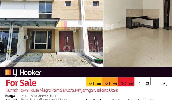 Rumah Town House Allegro Kamal Muara, Penjaringan, Jakarta Utara 2