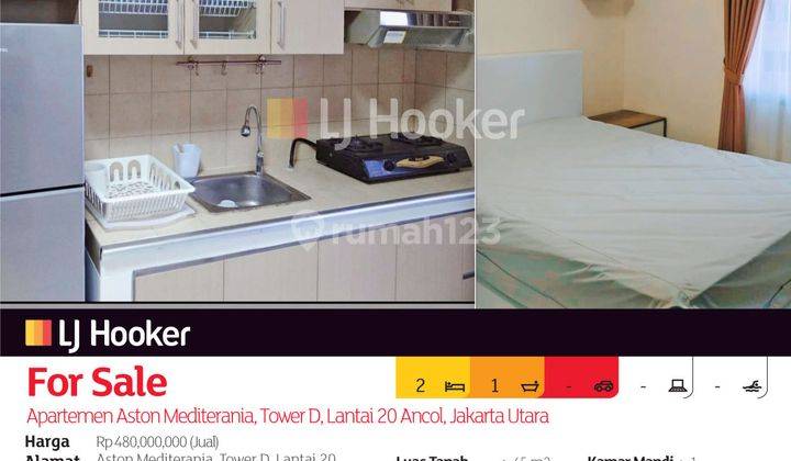 Apartemen Aston Mediterania, Tower D, Lantai 20 Ancol, Jakarta Utara 2