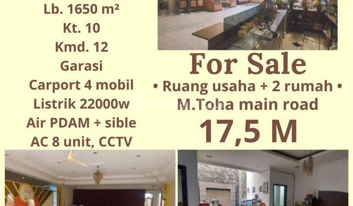 Dijual Ruang Usaha Plus 2 Rumah Di Moh. Toha Mainroad Bandung  1