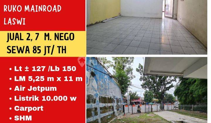 Dijual Cepat Ruko Laswi Mainroad Bandung  1