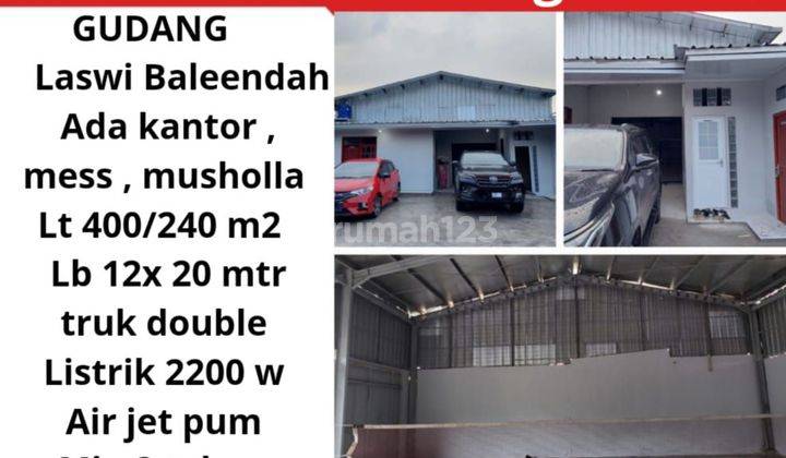 Disewakan Gudang Baru Di Laswi Baleendah Bandung 
 1