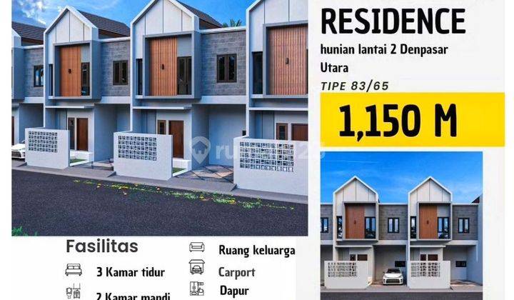 2nd floor Scandinavian residence near Lumintang Square, North Denpasar, Bali 1