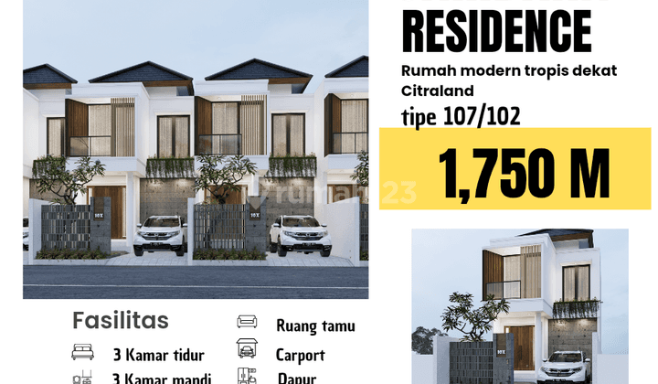 Rumah Murah Modern Tropikal Di Denpasar Utara 2