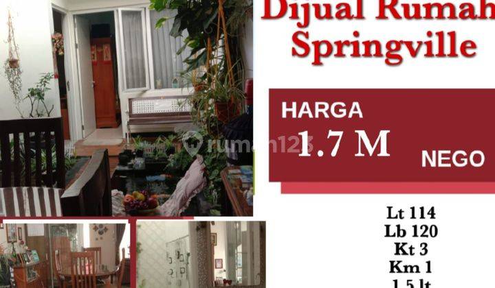 Dijual Rumah bagus dan bersih siap huni TKI 5 Springville 1