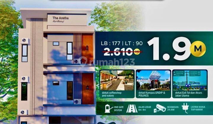 Jual Kost Exclusive 3 Lantai Dekat Undip Tembalang 1