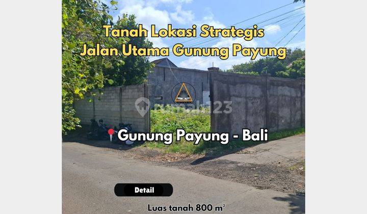 Tanah Premium Posisi Hook di Jalan Utama Gunung Payung
