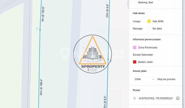 Tanah Strategis Komersil Jalan Utama Cendrawasih Petitenget 2