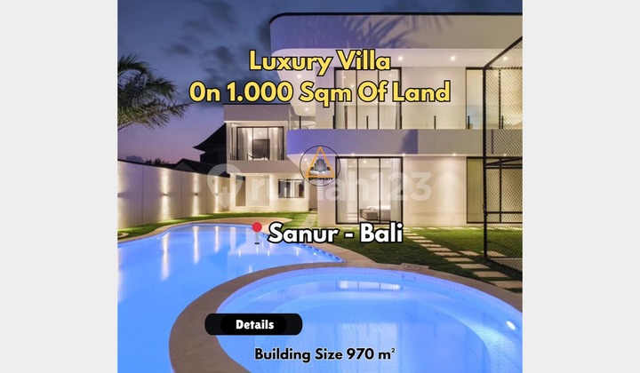 Luxury Villa On 1000 Sqm Of Land in Sanur 1