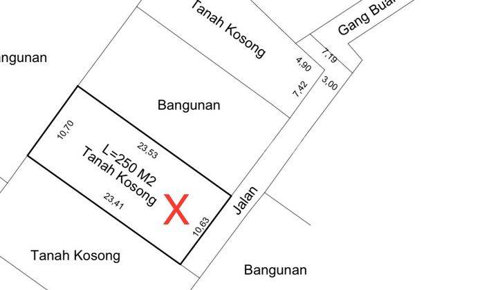 Tanah Lokasi Premium di Jalan Batur Sari Sanur 2