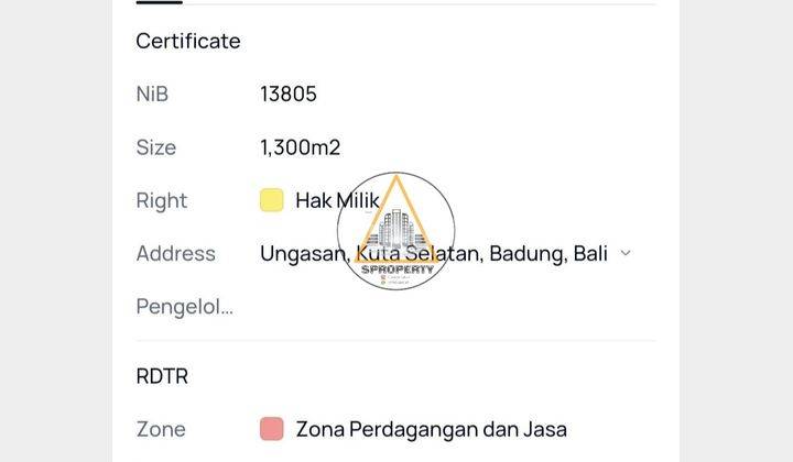 Tanah Di Jalan Utama Dekat ke Pantai Melasti 2