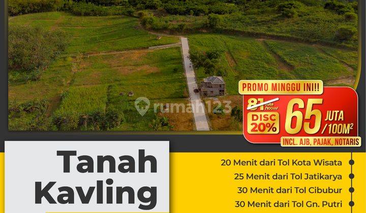 Kavling Eksklusif Siap Bangun 25 Menit Dari Pintu Tol Kota Wisata 6