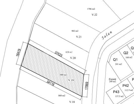 Land for sale 880 m2 in elite green lot area 2