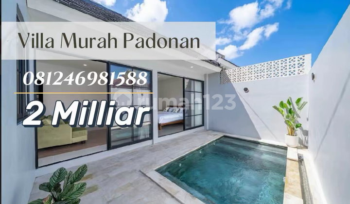 Buc Turun Harga Signifikan - Villa Private Pool di Canggu Hanya 2 Miliar