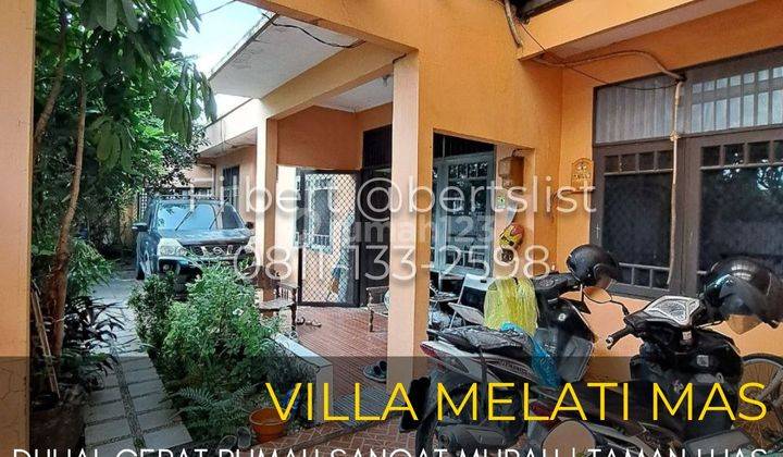 Rumah 386m2 harga kavling saja di Villa Melati Mas Serpong 1