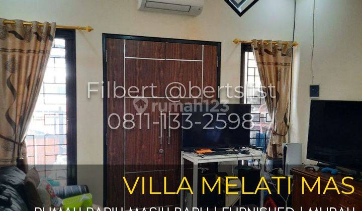 Dijual cepat Rumah 90m2 rapih FURNISHED di Melati Mas Serpong 1