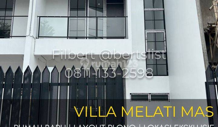 Rumah baru 136m2 plong lokasi eksklusif di Melati Mas Serpong 1