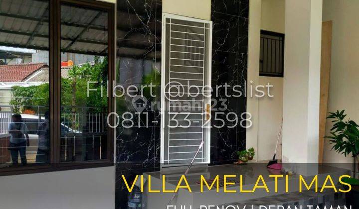 Rumah 90m2 full renov depan taman di Melati Mas Serpong 1