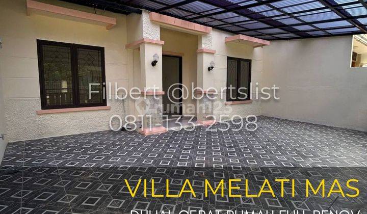 Dijual cepat Rumah 120m2 full renov di Melati Mas Serpong 1